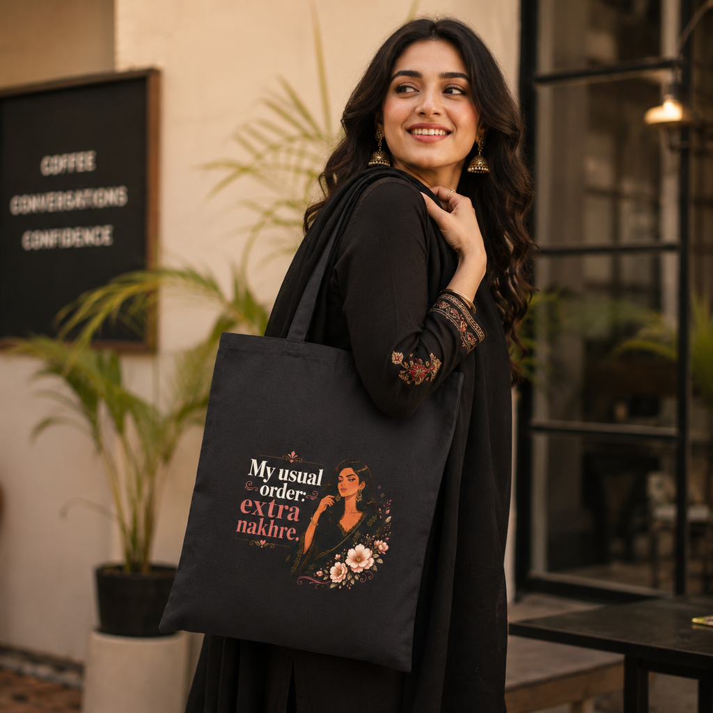 “My Usual Order: Extra Nakhre” Cotton Canvas Tote Bag