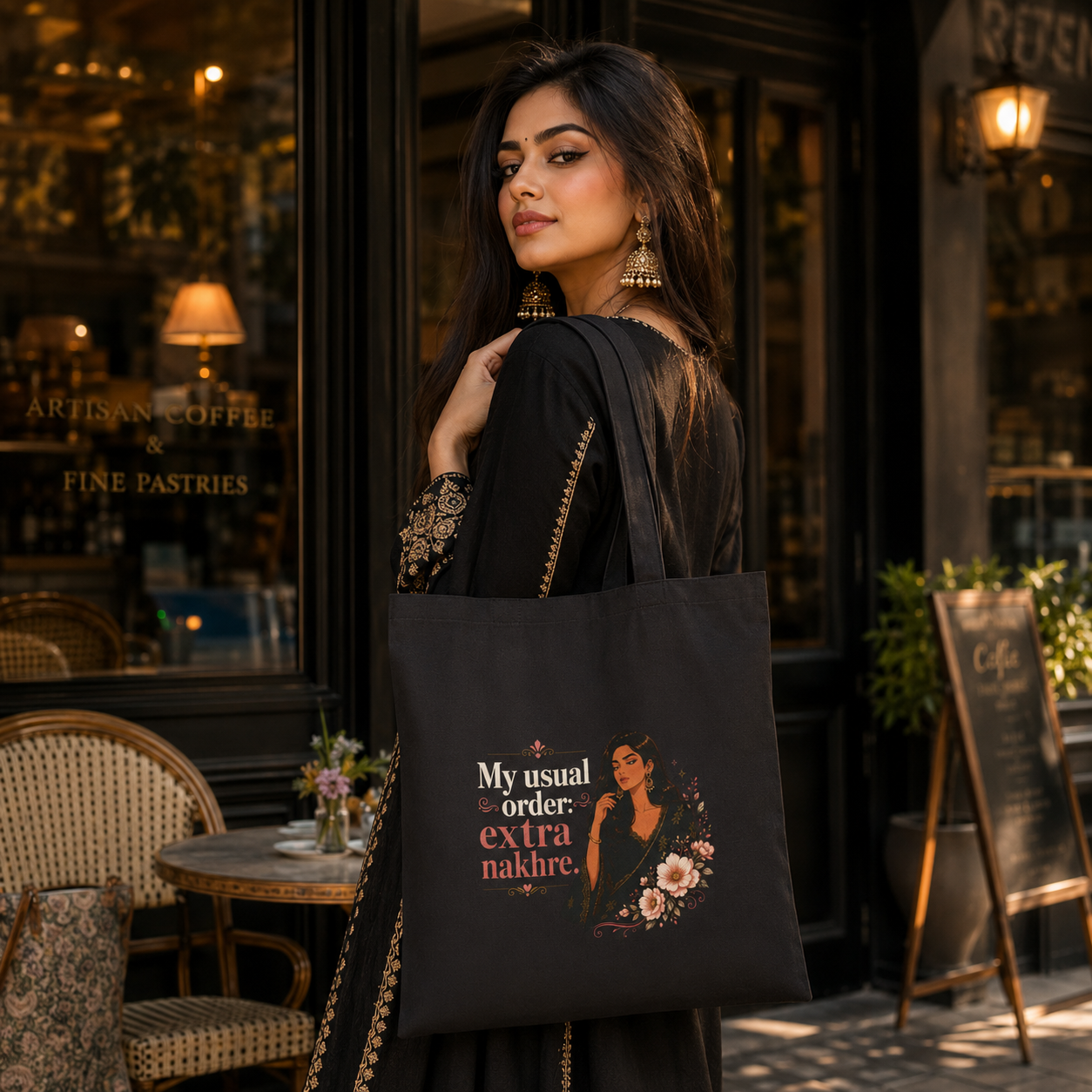 “My Usual Order: Extra Nakhre” Cotton Canvas Tote Bag