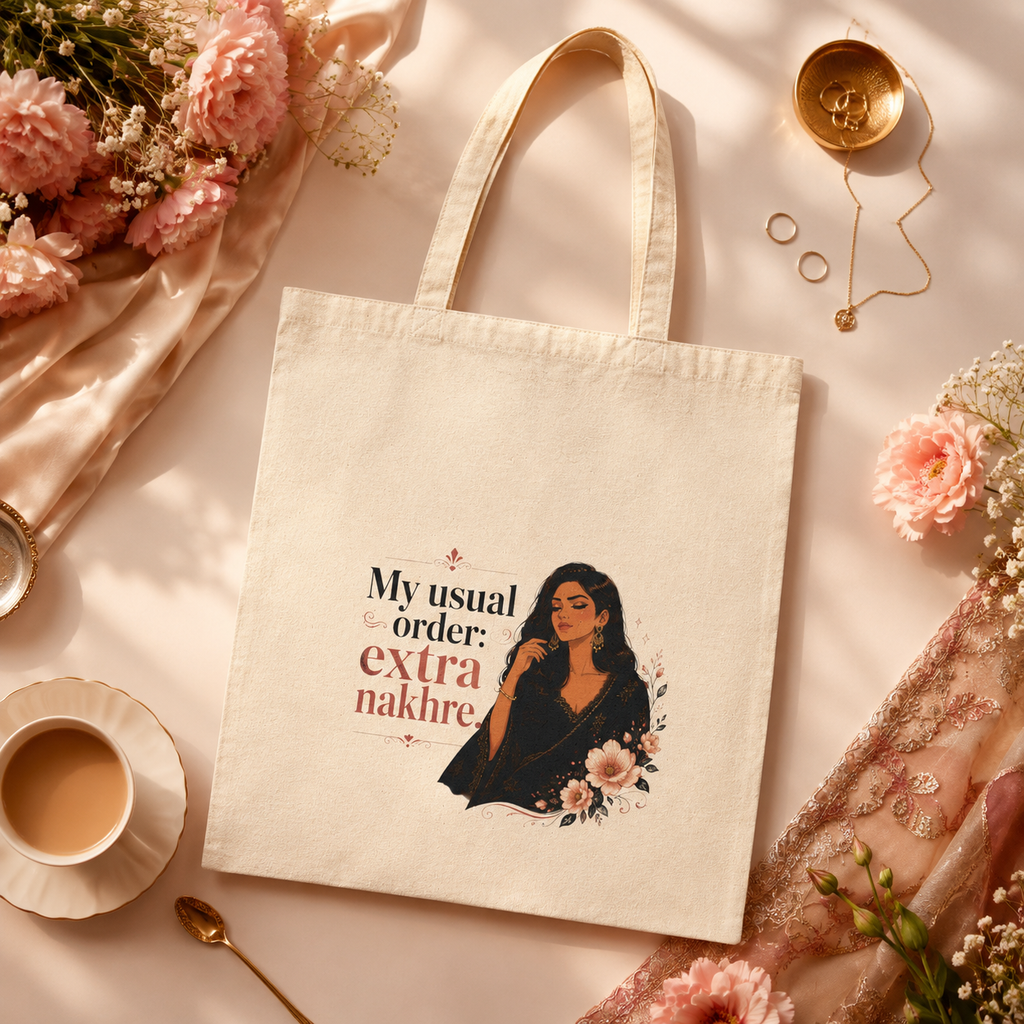 “My Usual Order: Extra Nakhre” Cotton Canvas Tote Bag