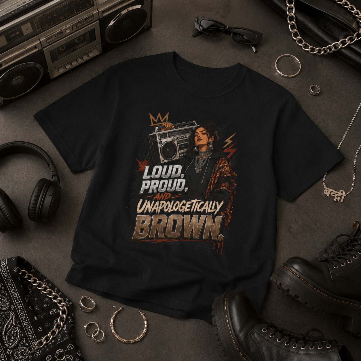 “Loud, Proud, Unapologetically Brown” Graphic Tee