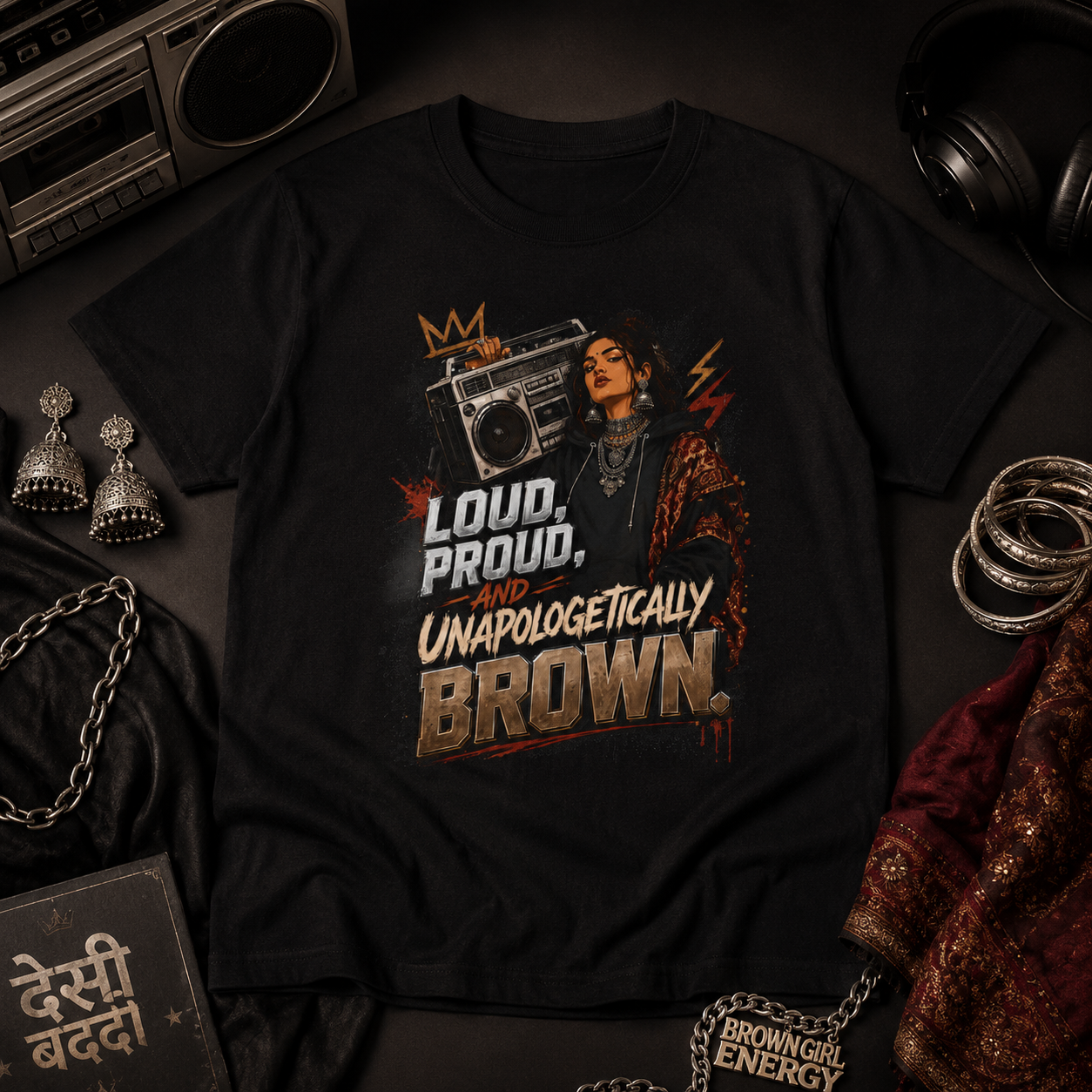 “Loud, Proud, Unapologetically Brown” Graphic Tee
