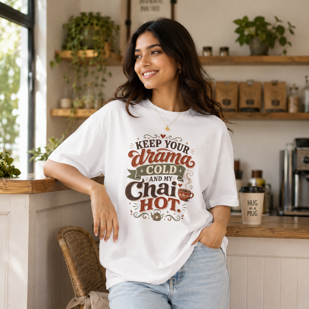 “Keep Your Drama Cold and My Chai Hot” Graphic Tee