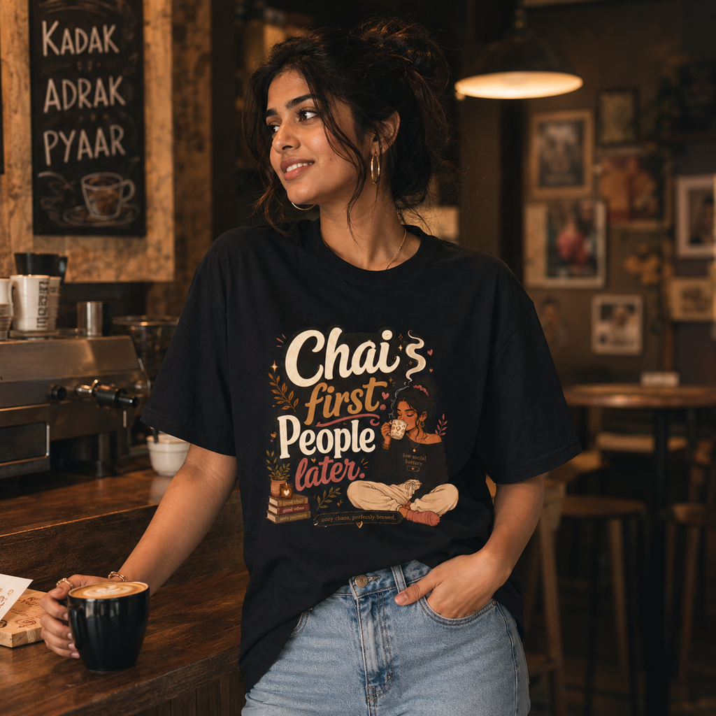 “Chai First, People Later” Graphic Tee