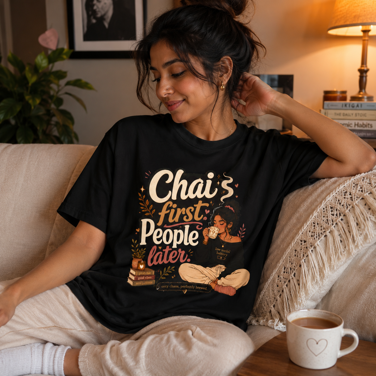 “Chai First, People Later” Graphic Tee