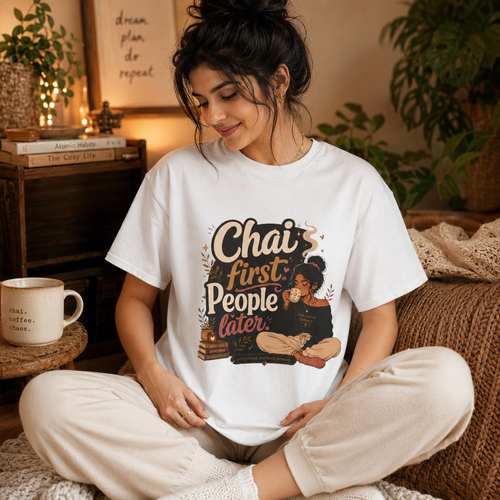 “Chai First, People Later” Graphic Tee