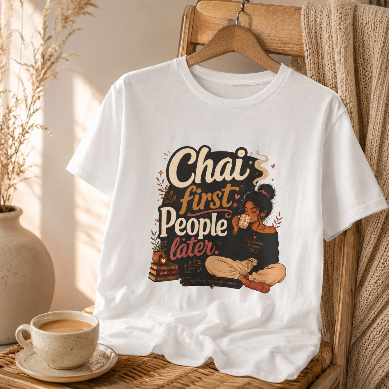 “Chai First, People Later” Graphic Tee