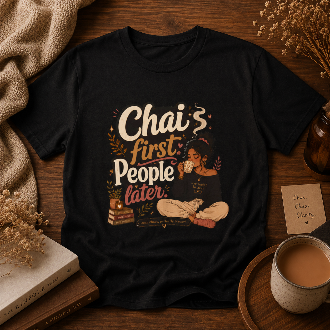“Chai First, People Later” Graphic Tee