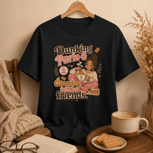“Dunking Parle-G, Dropping Toxic Friends” Graphic Tee