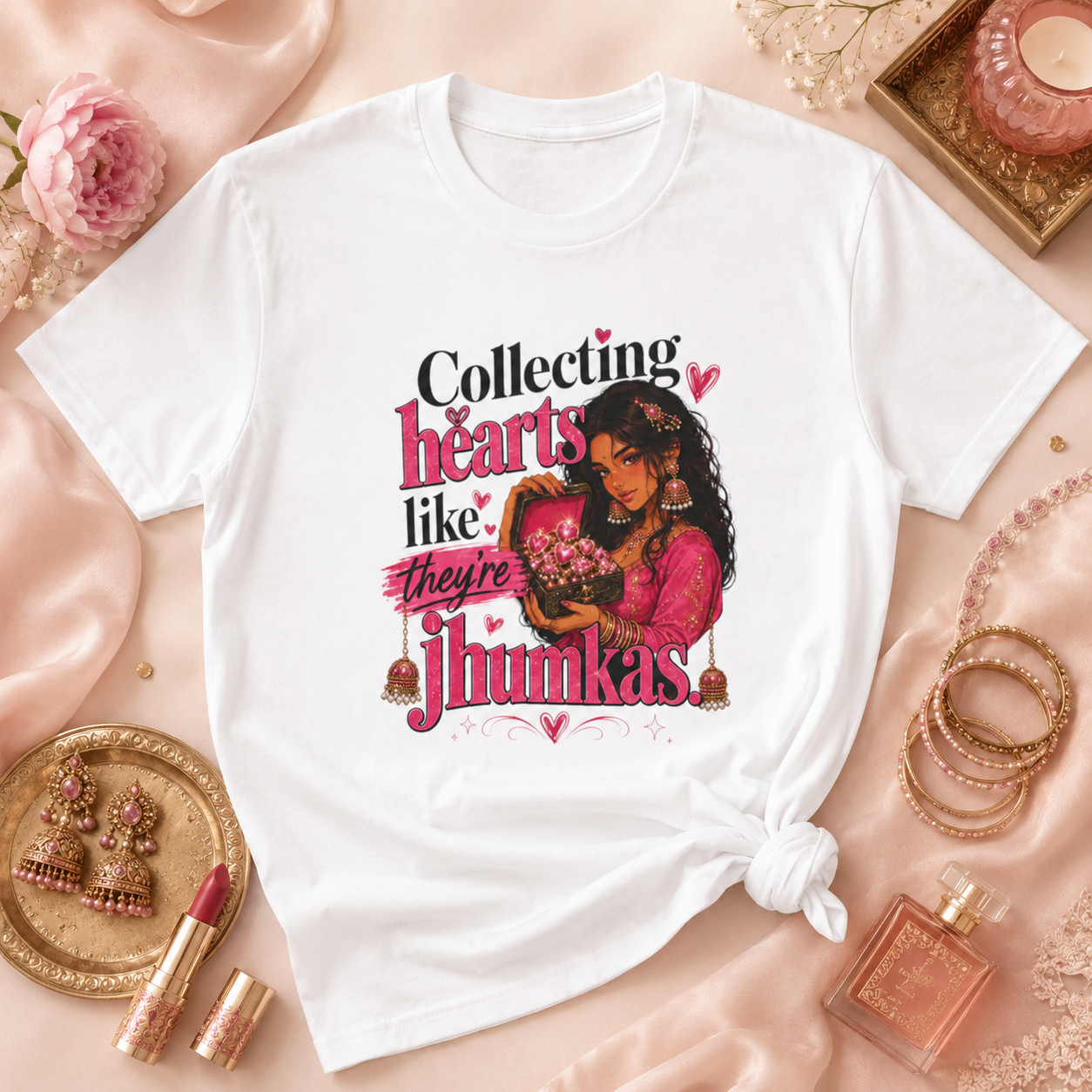 “Collecting Hearts Like They’re Jhumkas” Graphic Tee