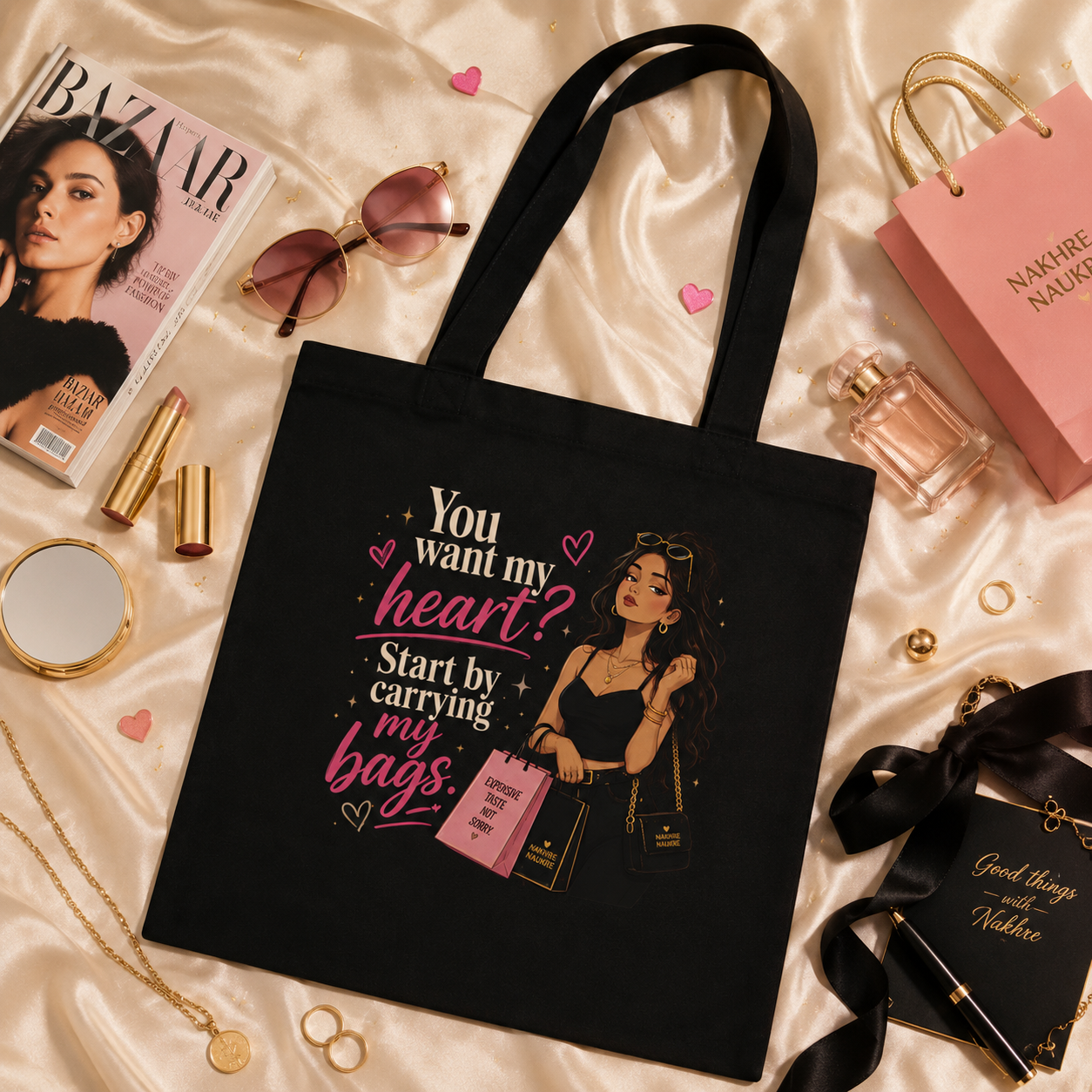 “You Want My Heart? Start By Carrying My Bags” Canvas Tote Bag