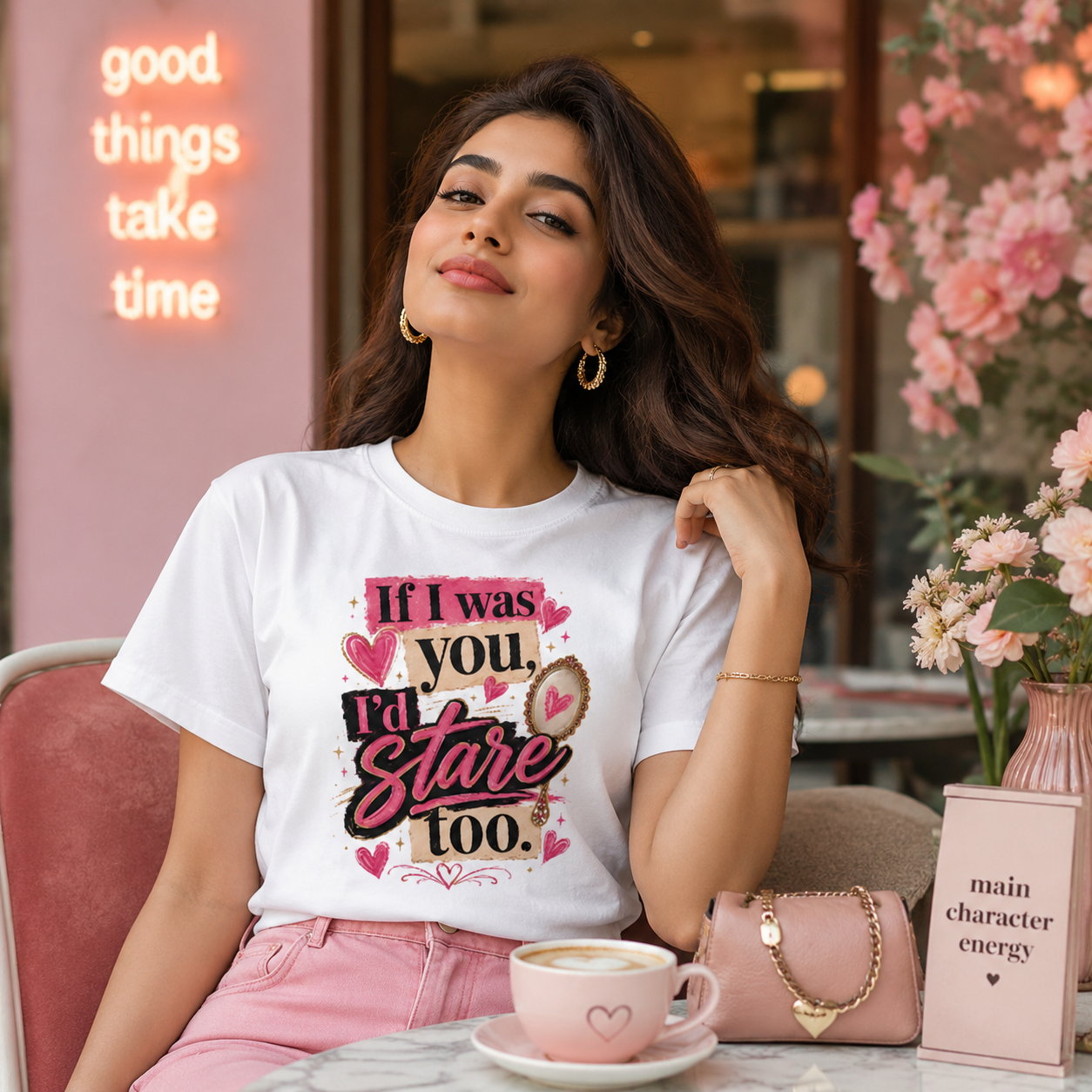 “If I Was You, I’d Stare Too” Graphic Tee
