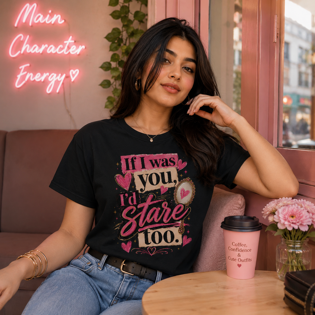 “If I Was You, I’d Stare Too” Graphic Tee