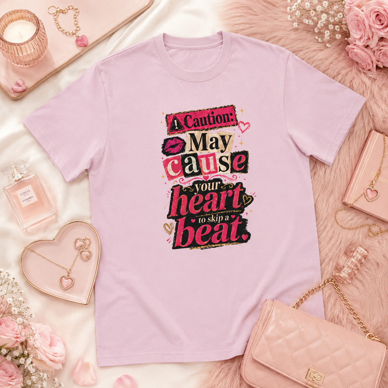 “Caution: May Cause Your Heart to Skip a Beat” Graphic Tee