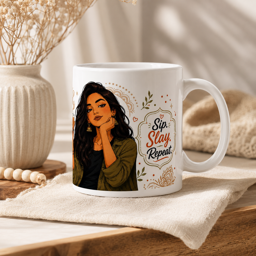 “Powered by Chai” Statement Mug