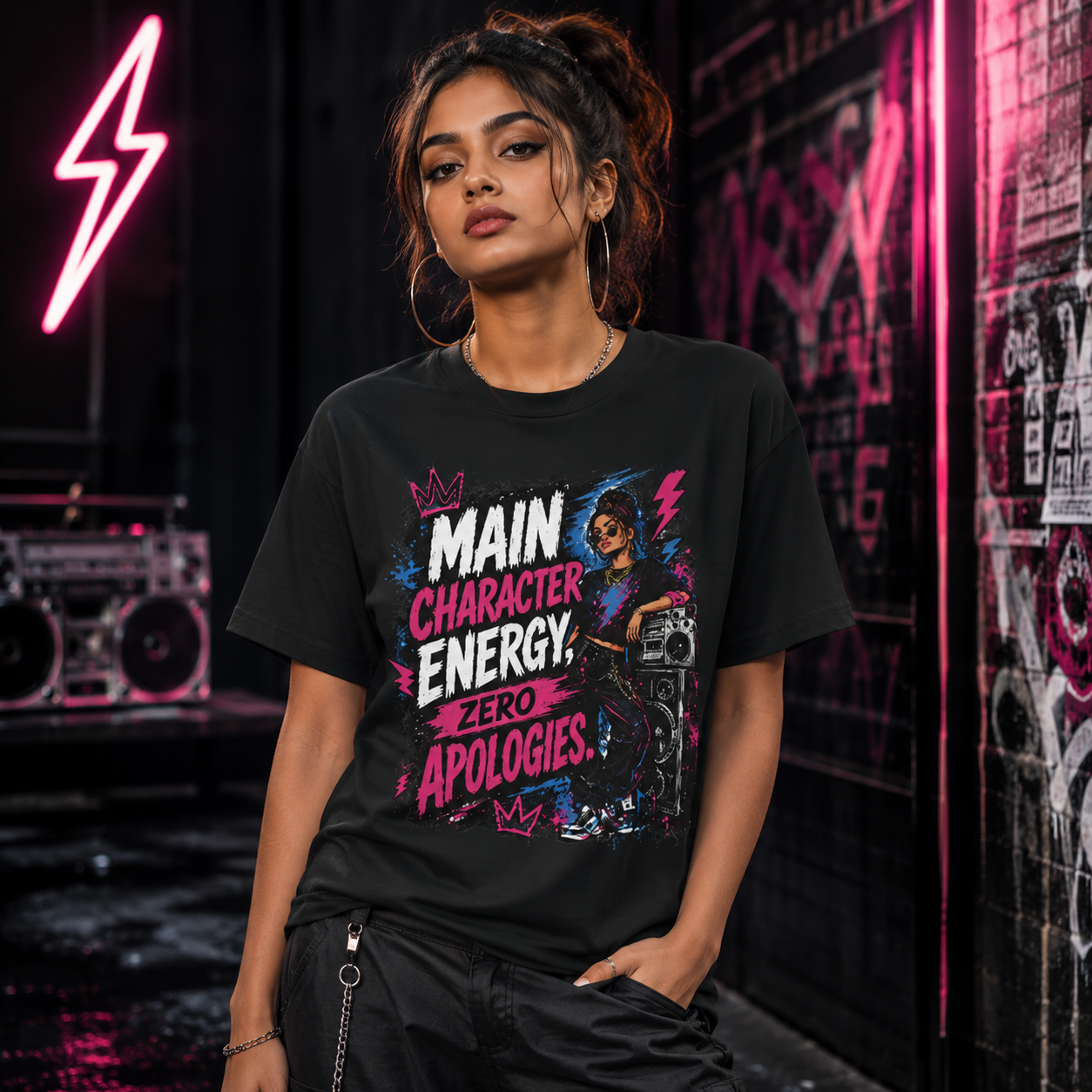 “Main Character Energy. Zero Apologies.” Graphic Tee