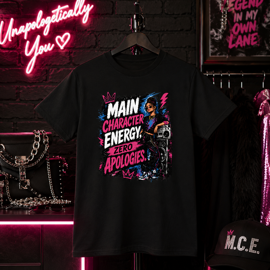 “Main Character Energy. Zero Apologies.” Graphic Tee