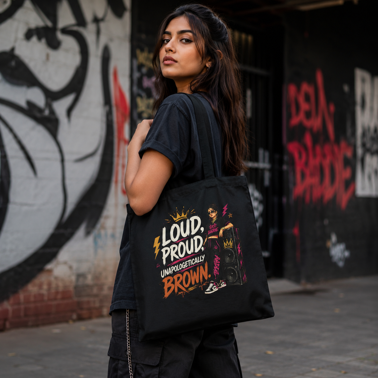 “Loud, Proud, Unapologetically Brown” Canvas Tote Bag