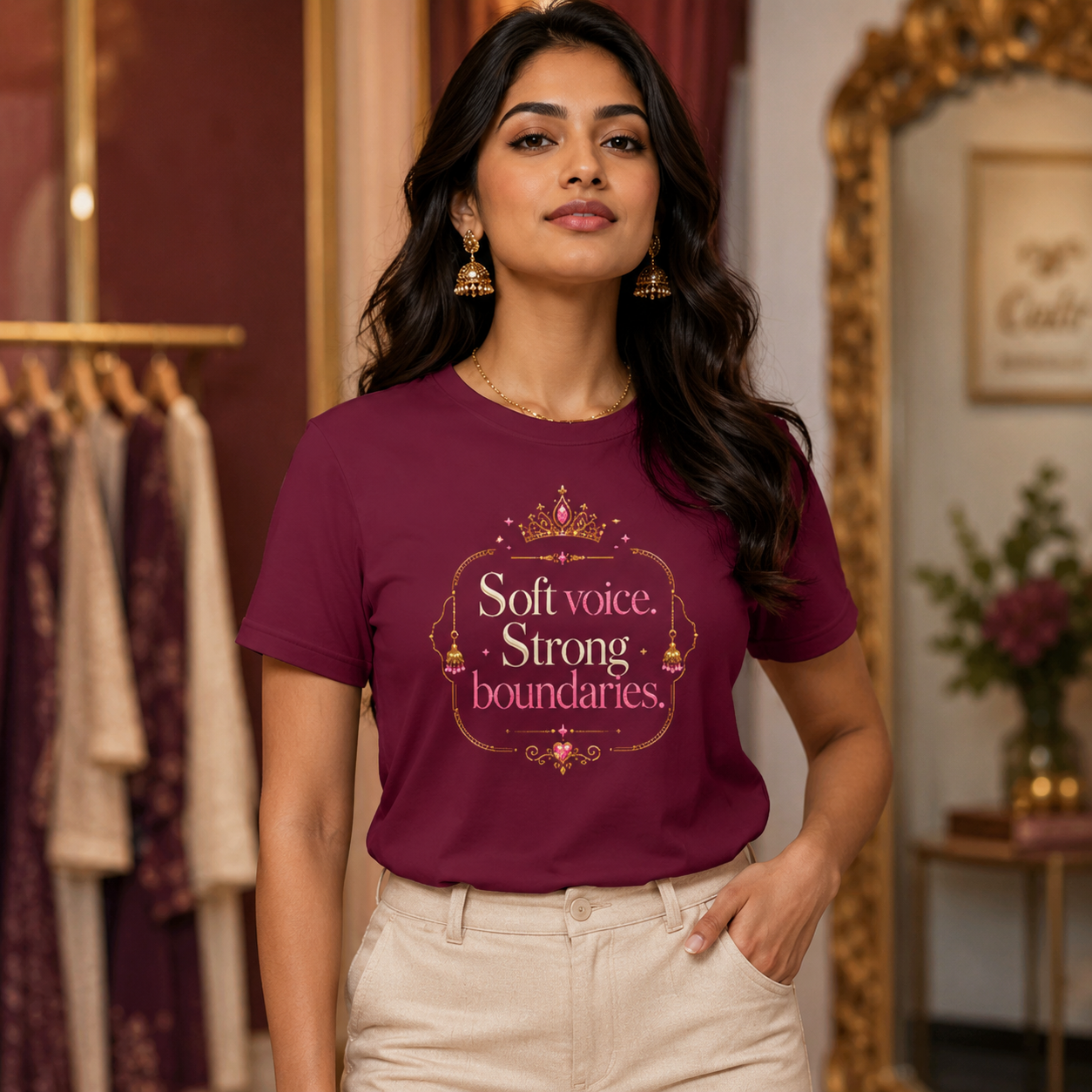“Soft Voice. Strong Boundaries.” Graphic Tee