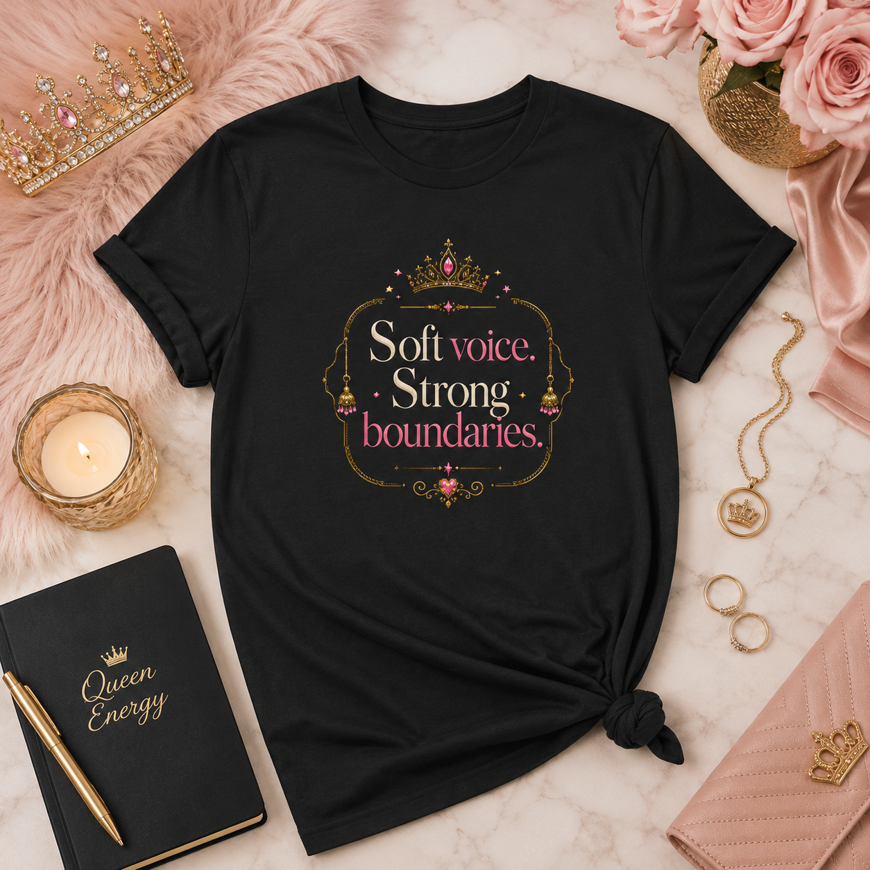 “Soft Voice. Strong Boundaries.” Graphic Tee