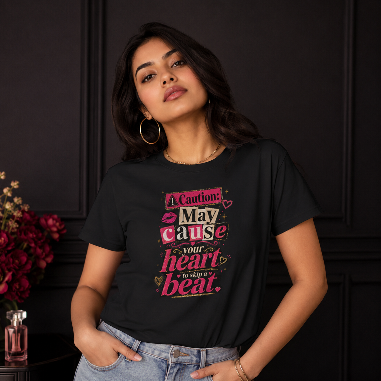 “Caution: May Cause Your Heart to Skip a Beat” Graphic Tee